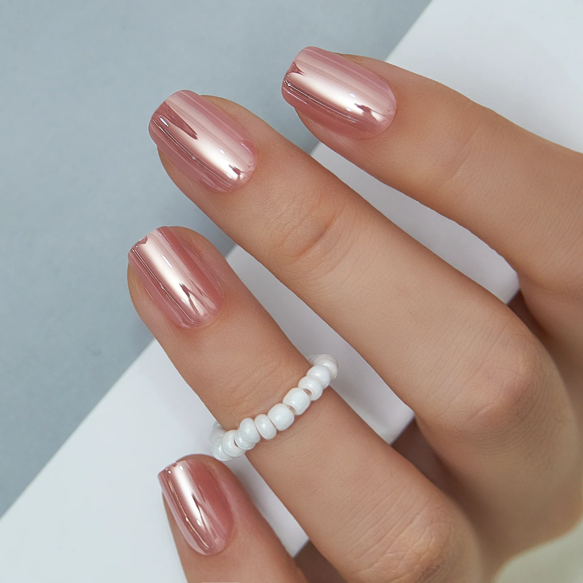 Blush Glossy – S Squoval - Image 6