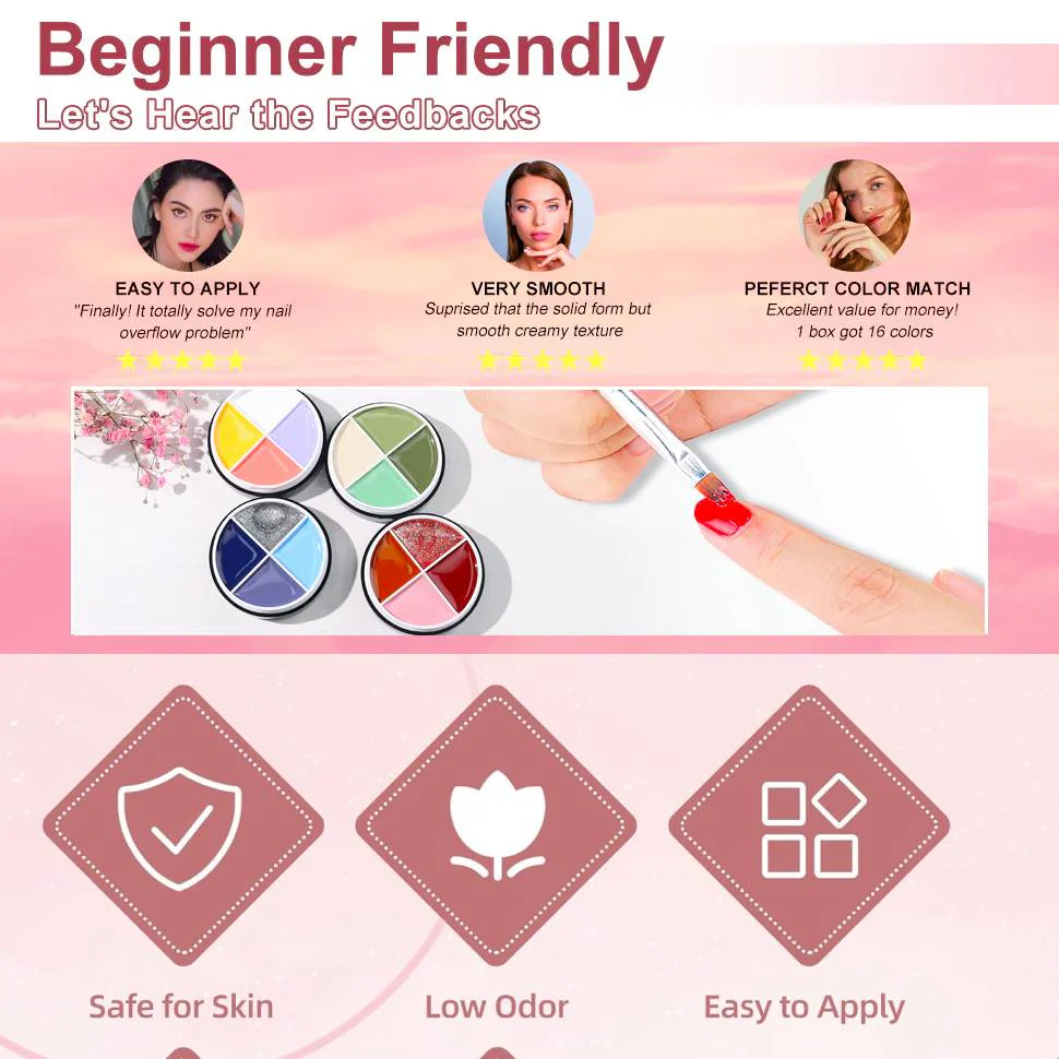 4 Colors Solid Nail Gel color22 - Image 3