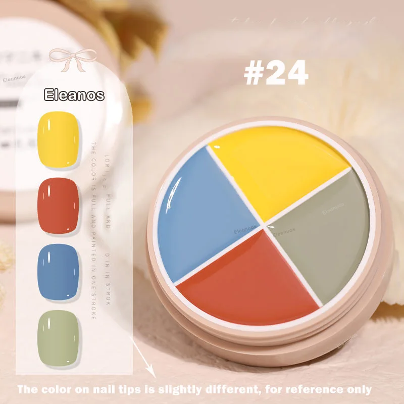4 Colors Solid Nail Gel color24