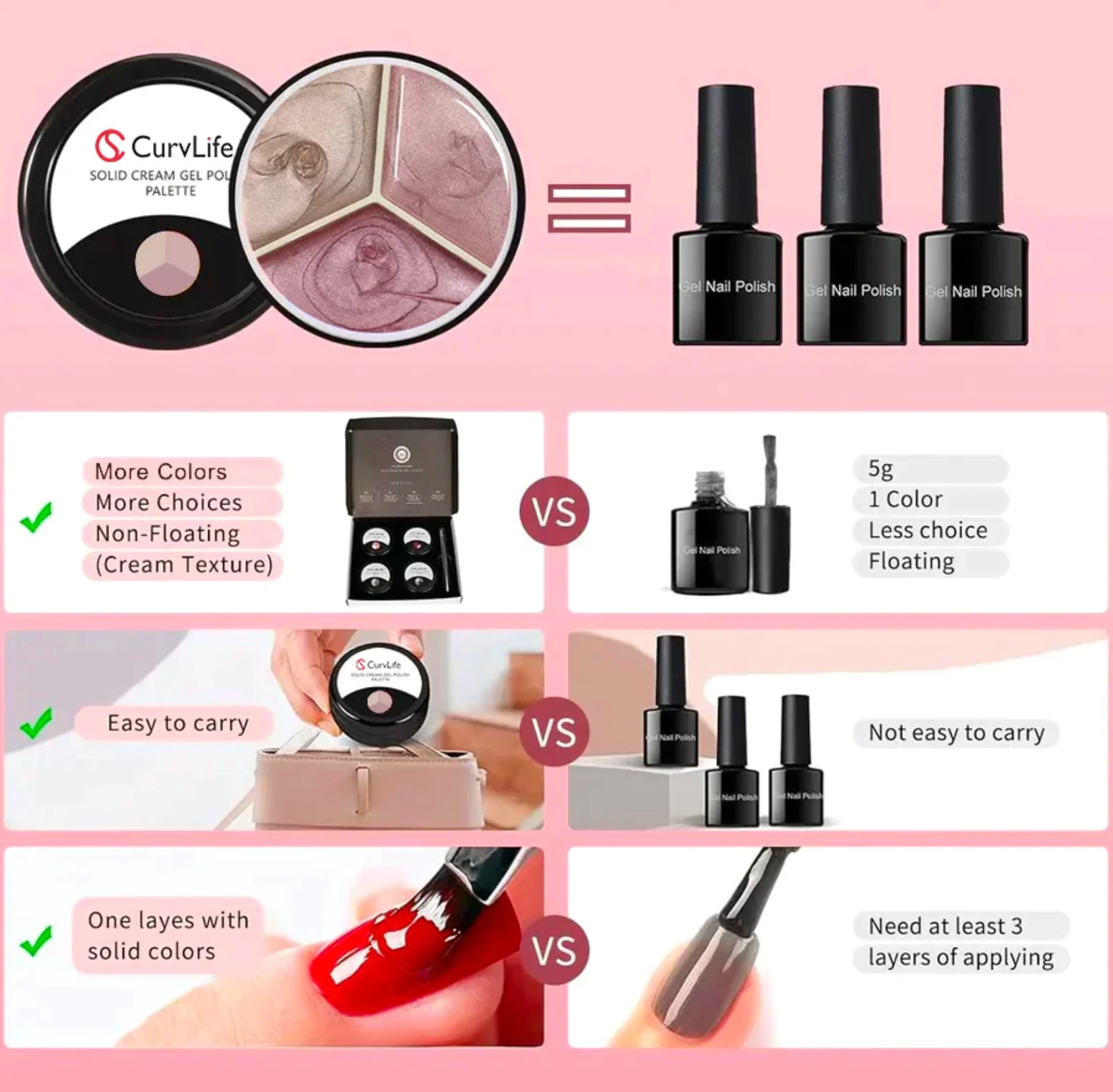 4 Colors Solid Nail Gel D-01 - Image 8