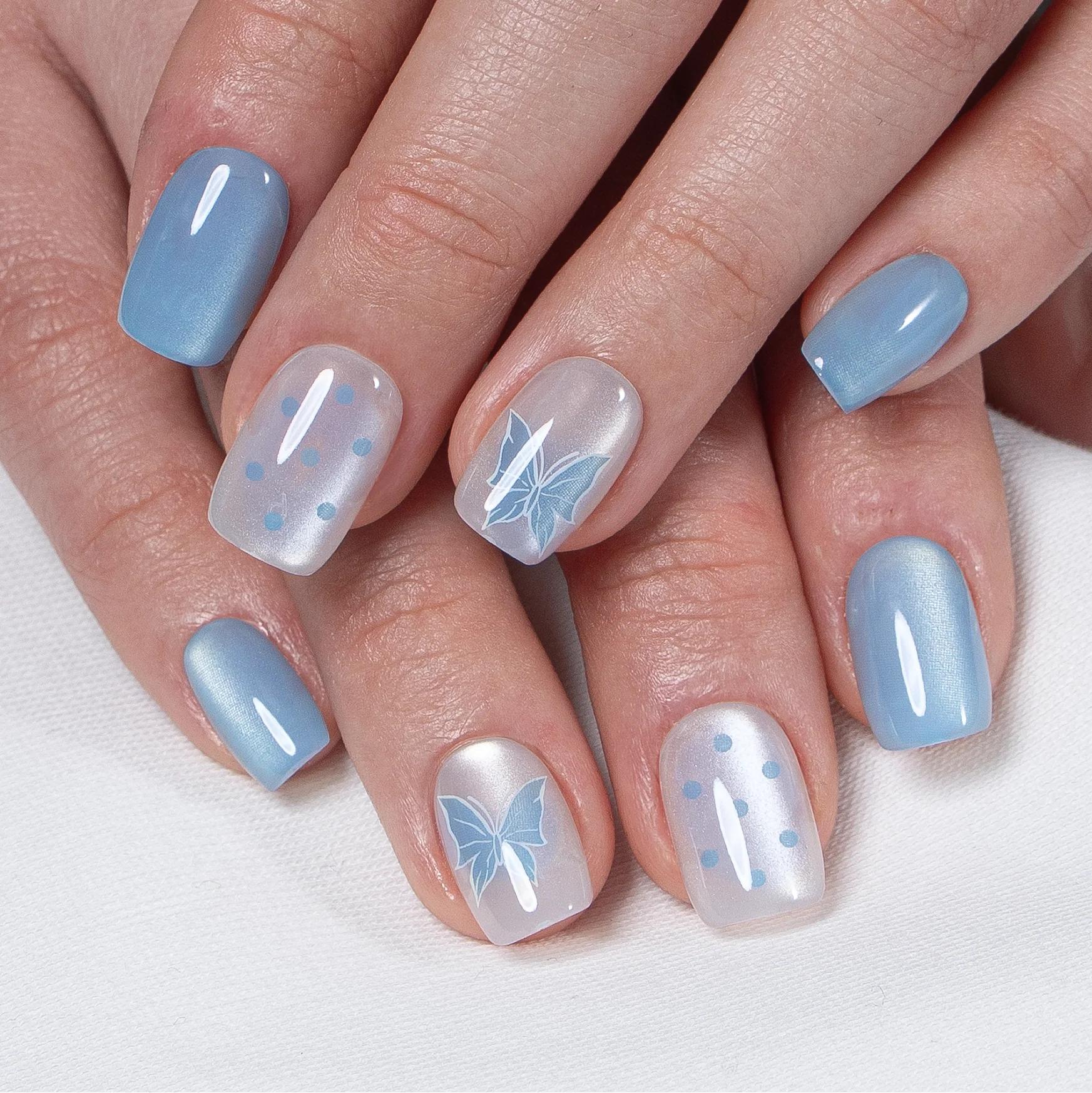 Blue Flutter – S Squoval - Image 2