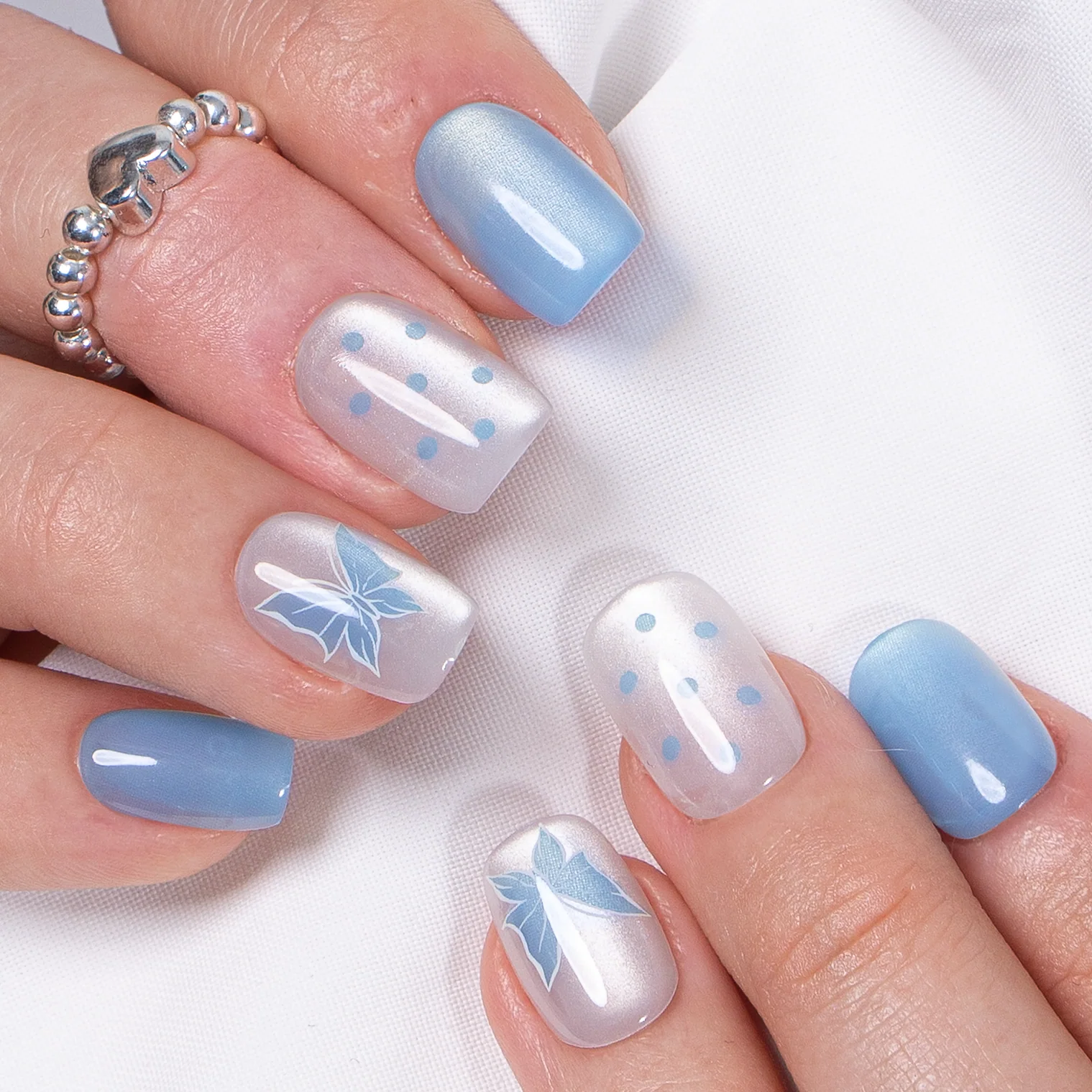 Blue Flutter – S Squoval - Image 4