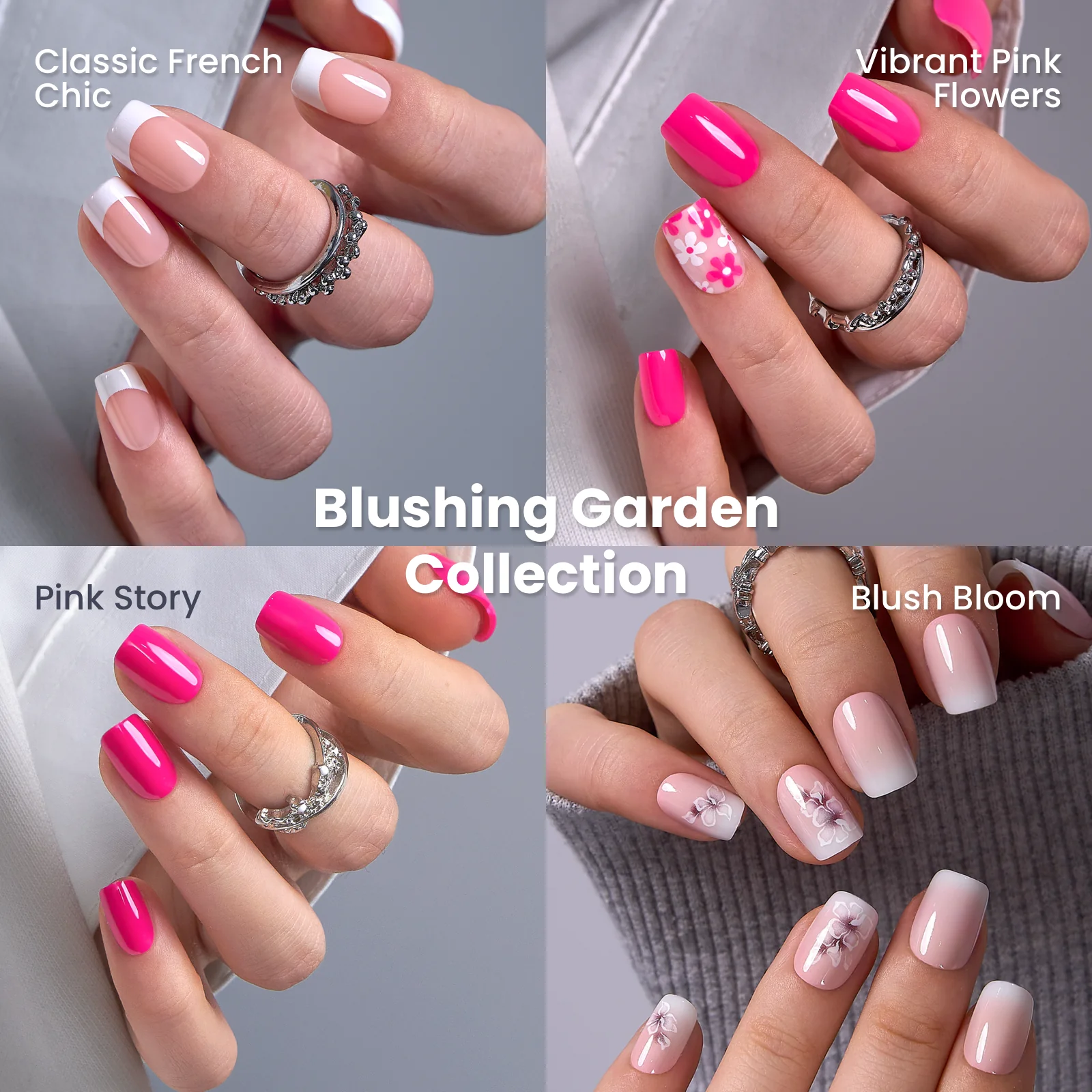Blushing Garden Collection-Short Squoval - Image 2