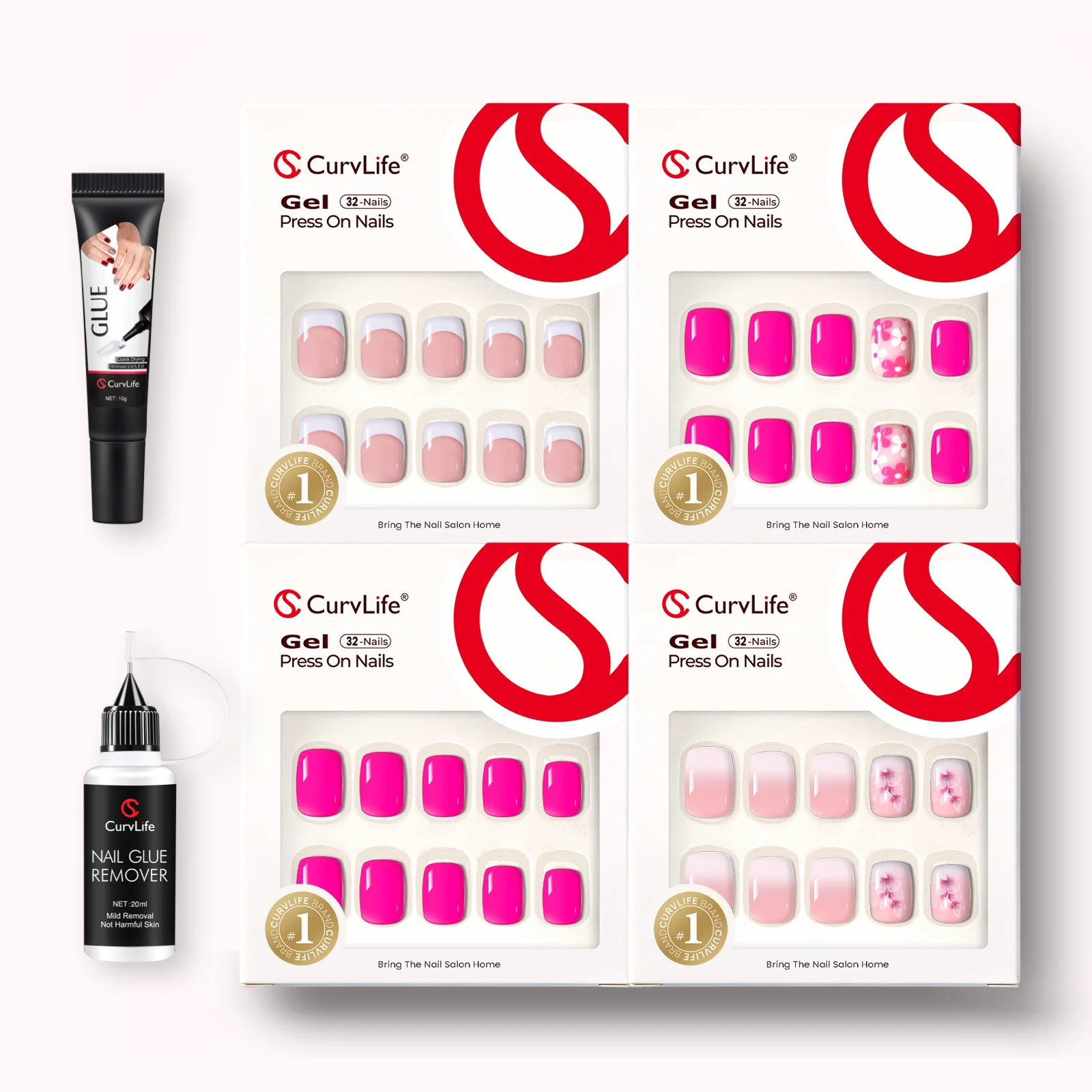 Blushing Garden Collection-Short Squoval - Image 4
