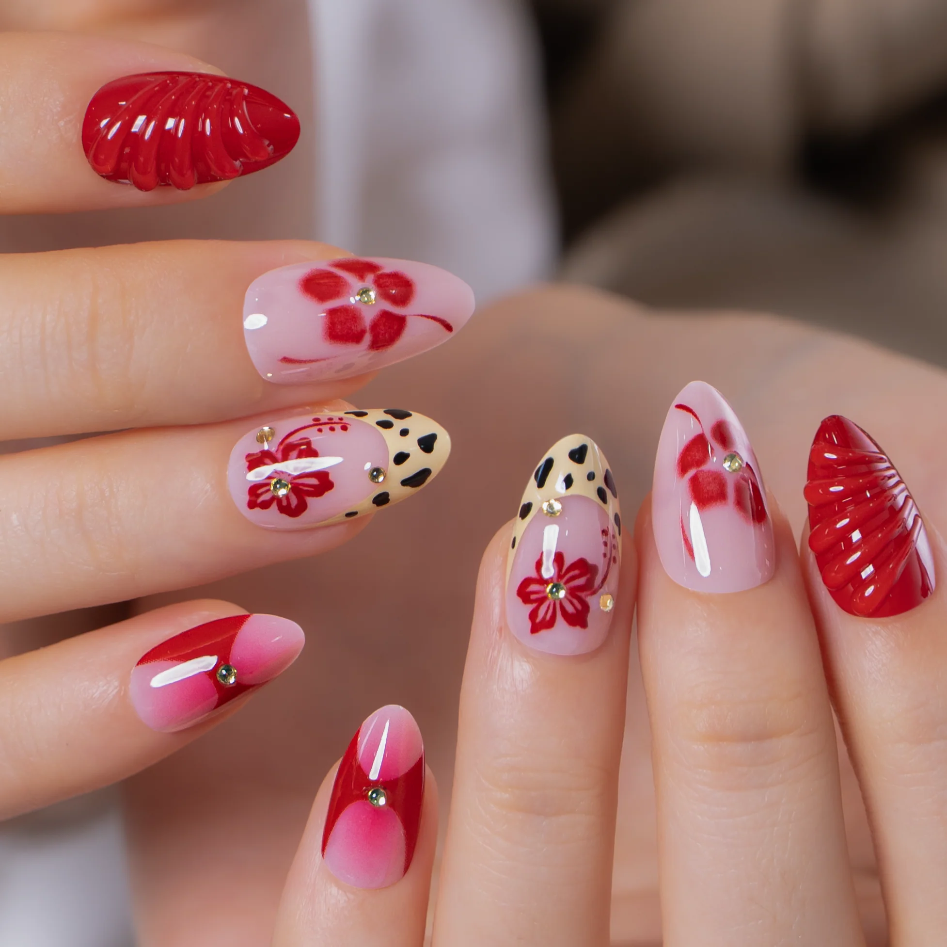 Designer’s Pick | Crimson Blossom – S Almond - Image 3