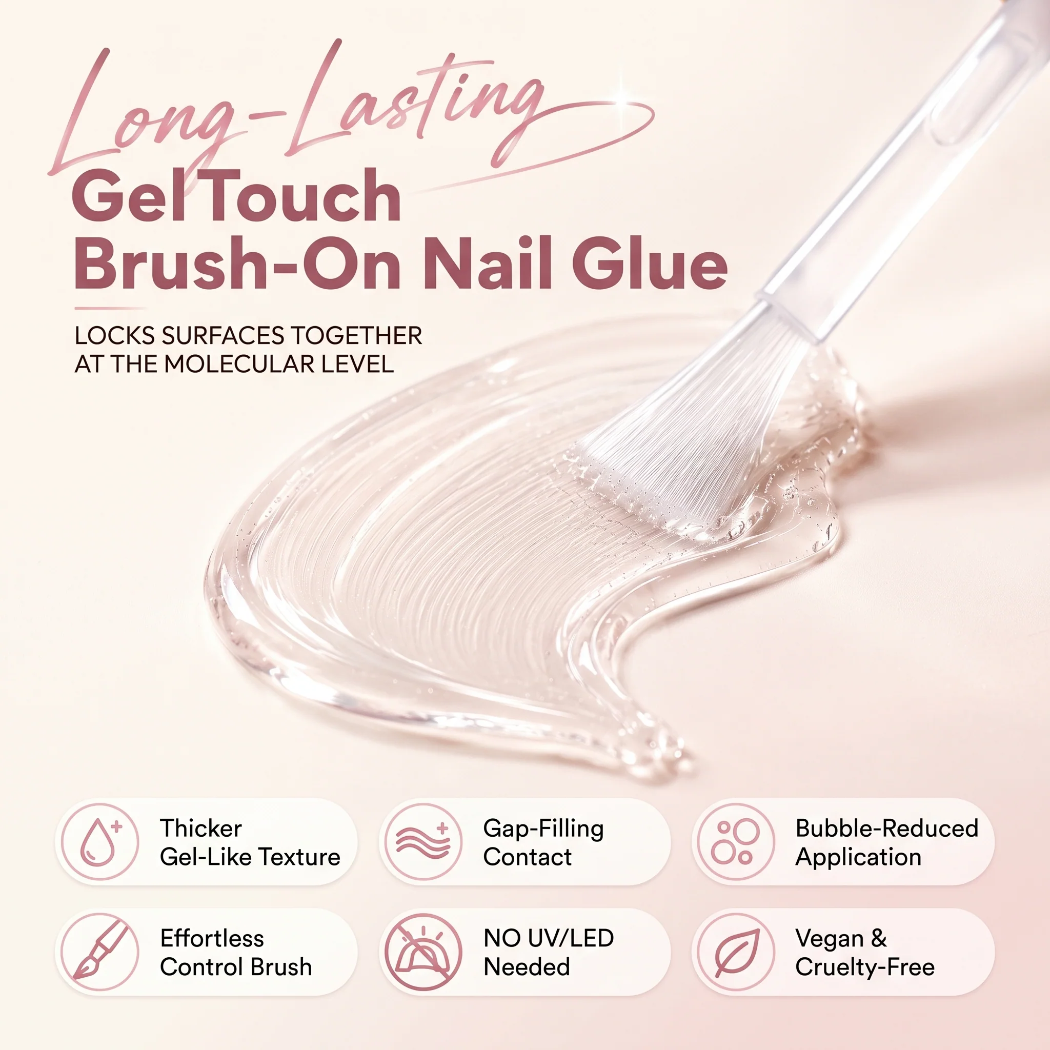 Gel Touch Brush-On Nail Glue - Image 3
