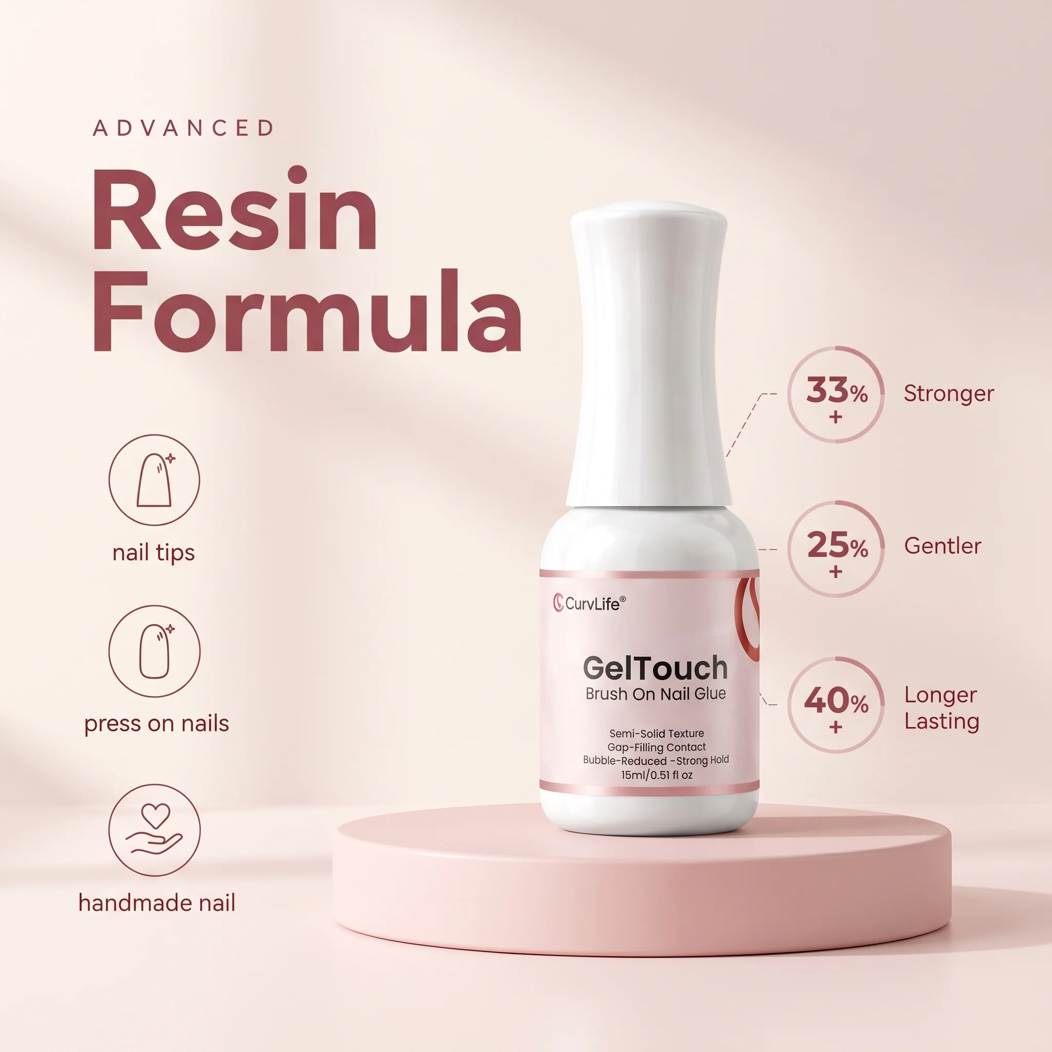 Gel Touch Brush-On Nail Glue - Image 5