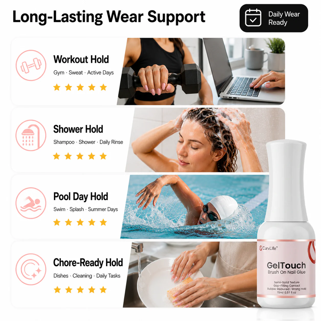 Gel Touch Brush-On Nail Glue - Image 9