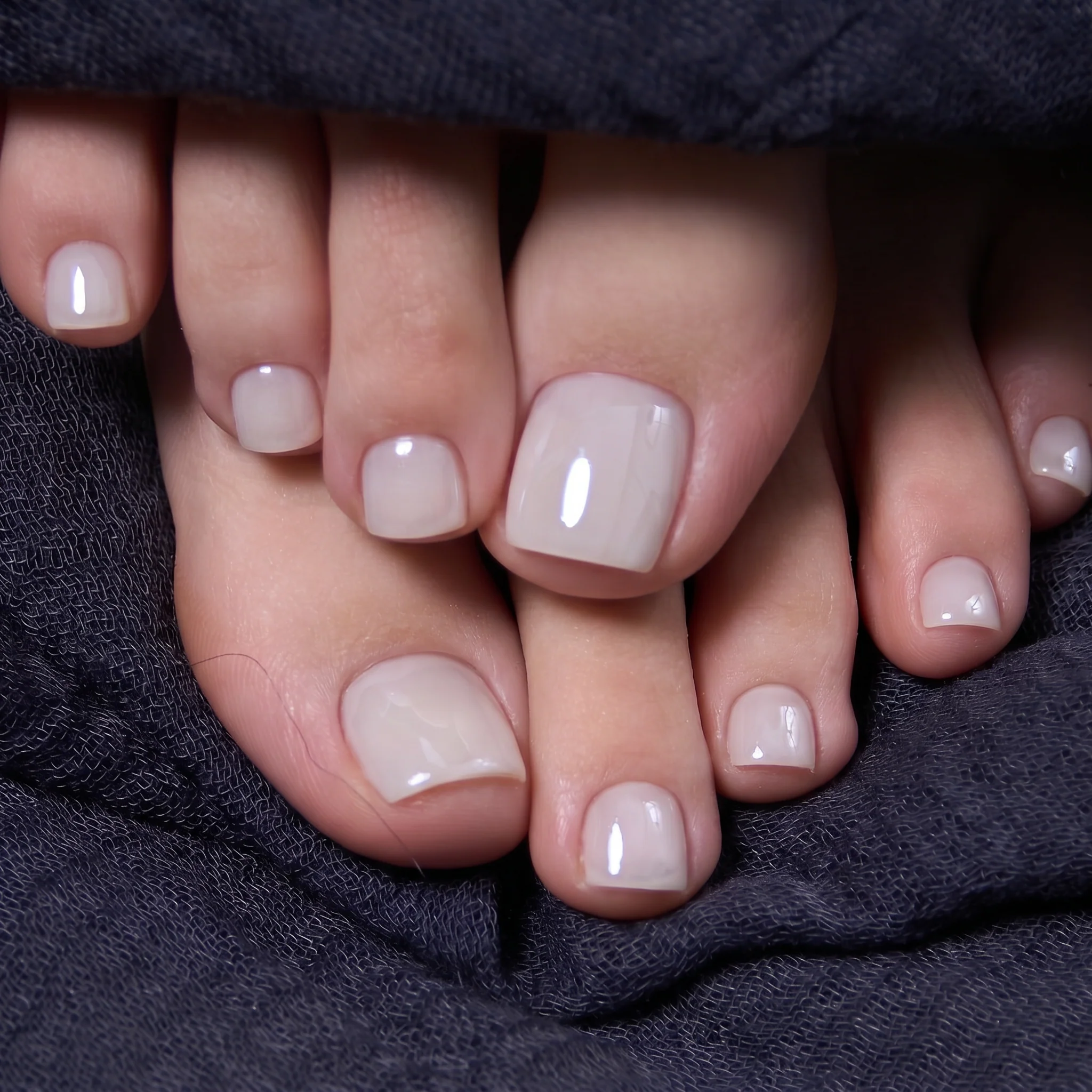 Ivory Silk - Squoval Toenails - Image 4