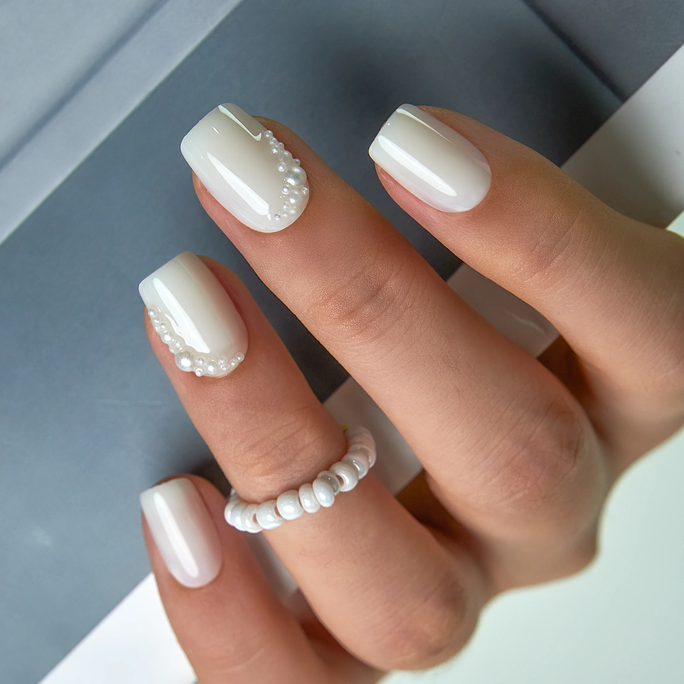 Pearl Drizzle – S Squoval - Image 4