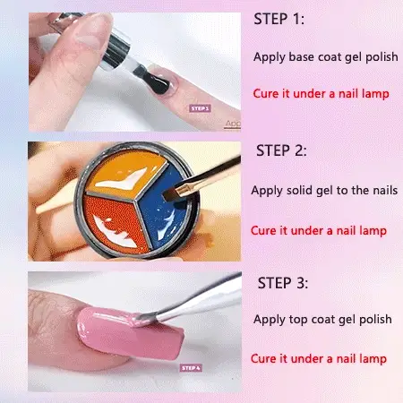 4 Colors Solid Nail Gel D-06 - Image 2