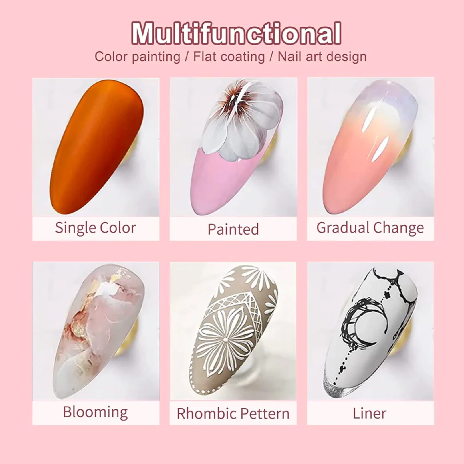 4 Colors Solid Nail Gel D-07 - Image 8